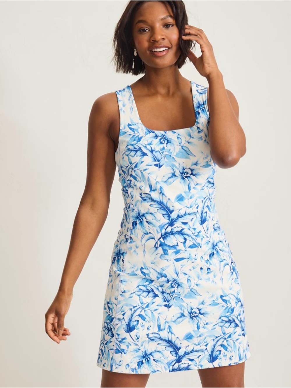 Tommy Bahama Abby Flora Fresco Island Zone Dress Built-In Shorts